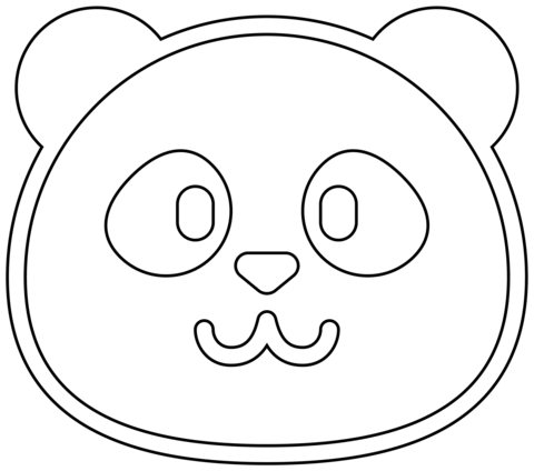 Panda Emoji Coloring Page